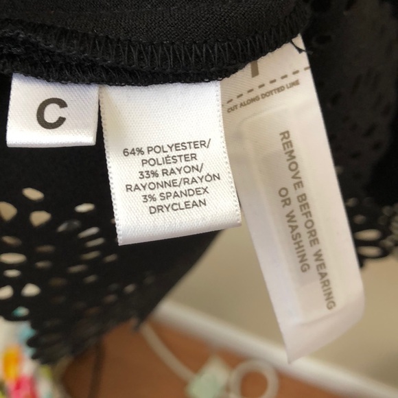 BNWT Black laser cut trim dress by Loft size 00P - Picture 6 of 6